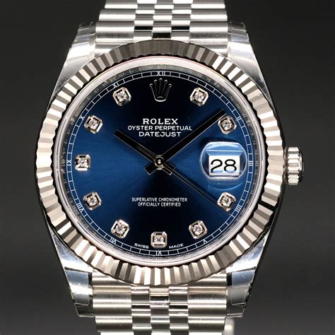 blue rolex datejust 41 watch|rolex datejust 41mm price.